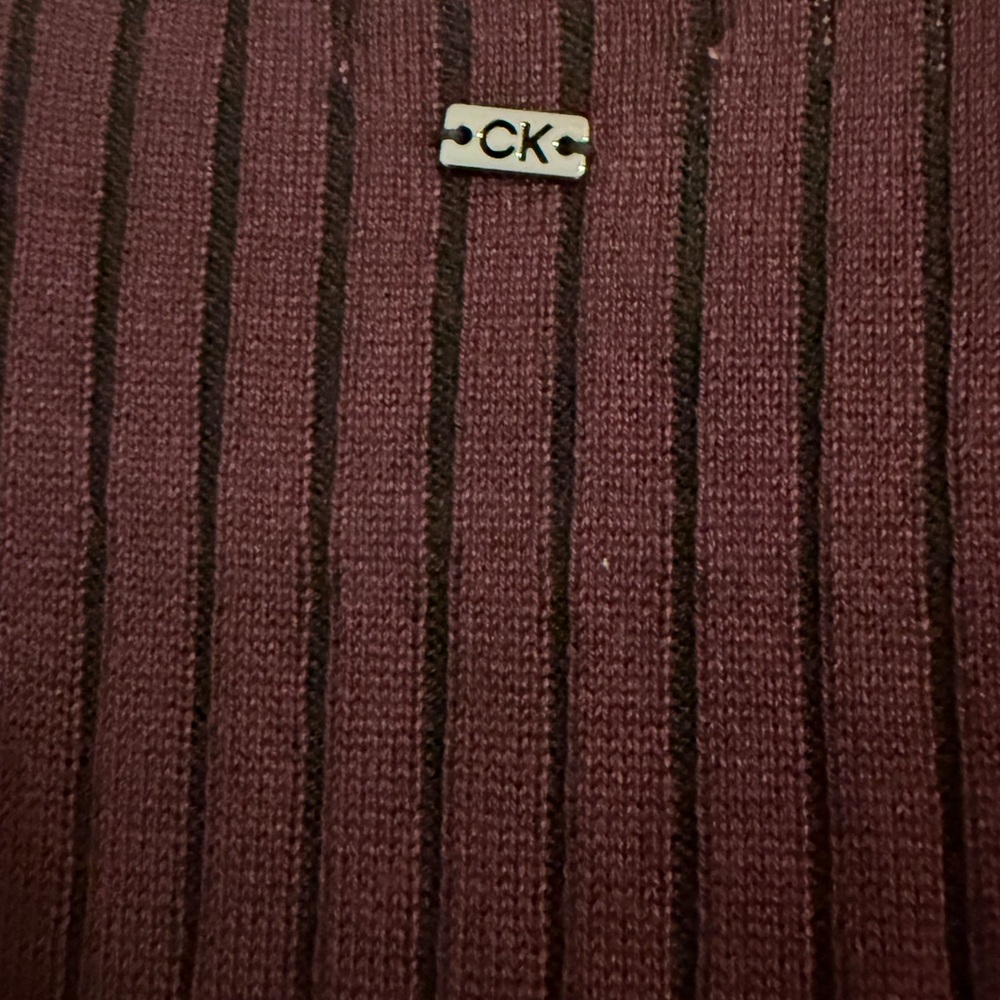 Calvin Klein Dark Plum Sweater Vest - Picture 6 of 7